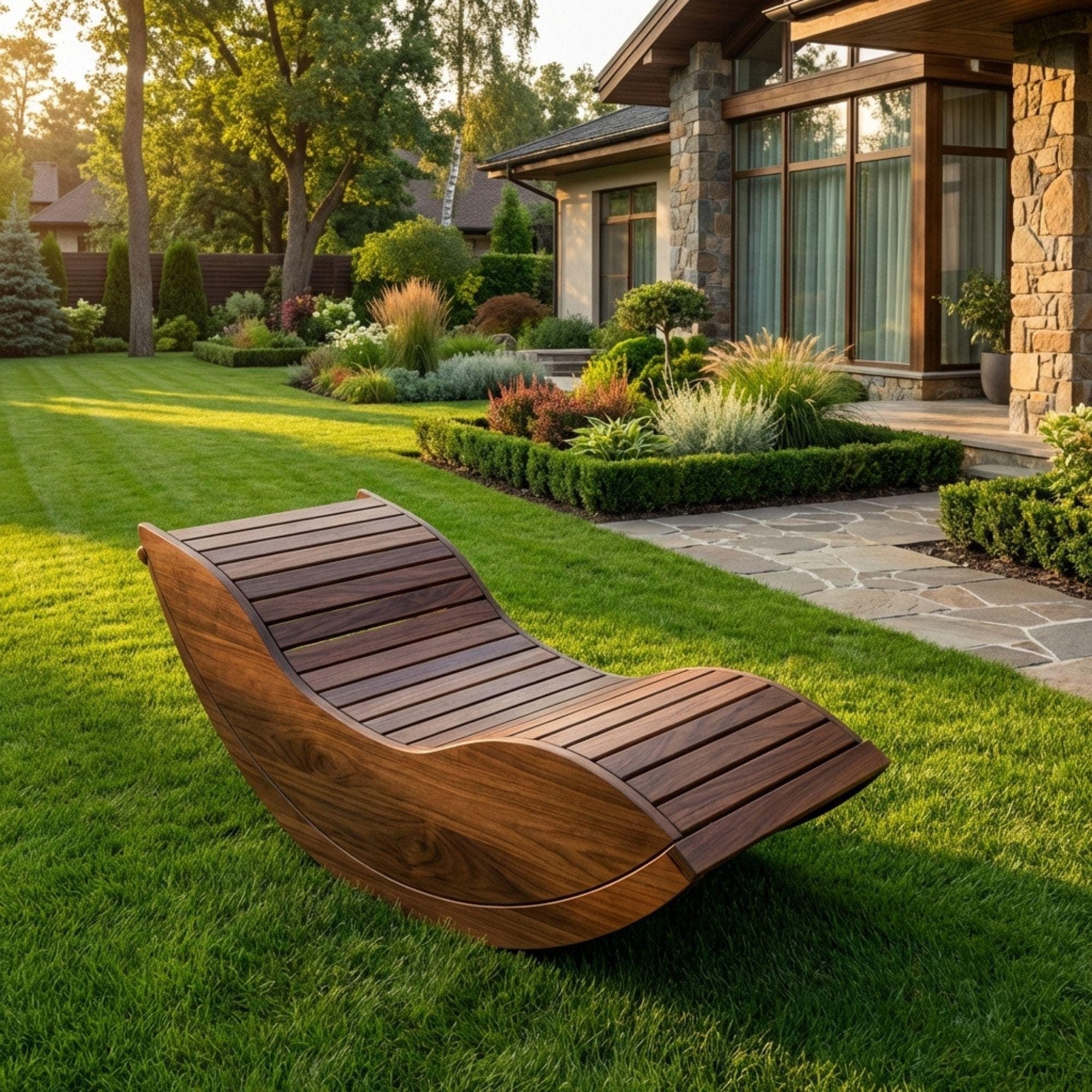 DIY Floor Rocking Chair Plans | Arc Rocking Lounger Blueprint | Oval Rocker Chair PDF 3