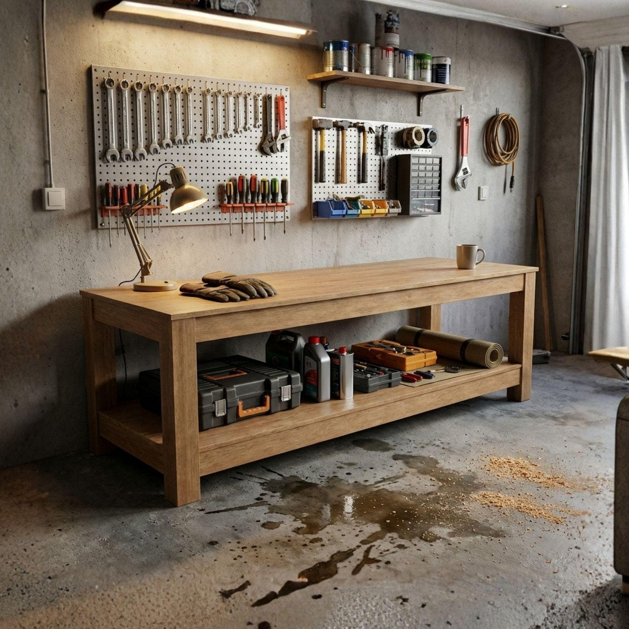 DIY Farmhouse Bench Plans | Entryway Shoe Storage Blueprint (PDF Download)