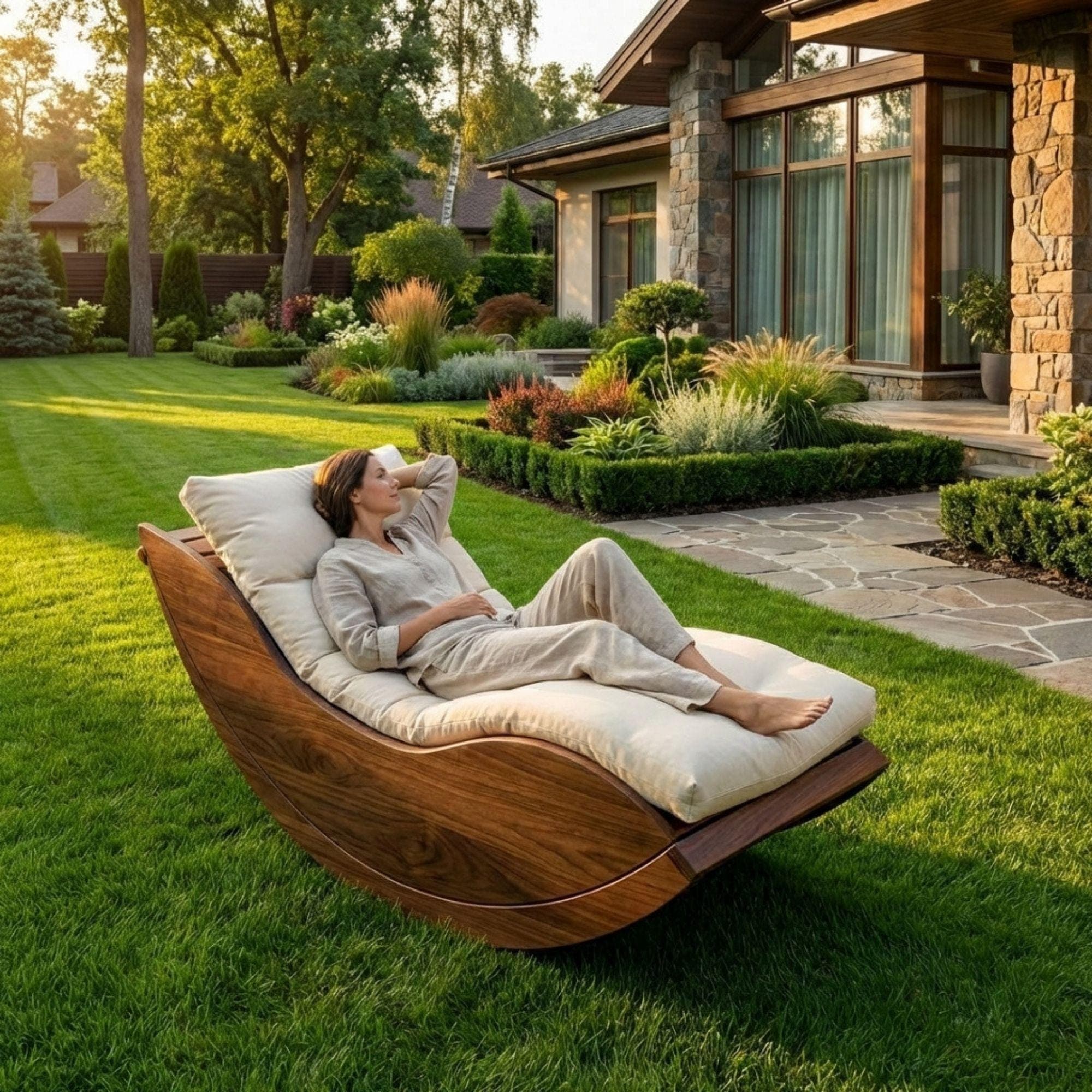 DIY Floor Rocking Chair Plans | Arc Rocking Lounger Blueprint | Oval Rocker Chair PDF