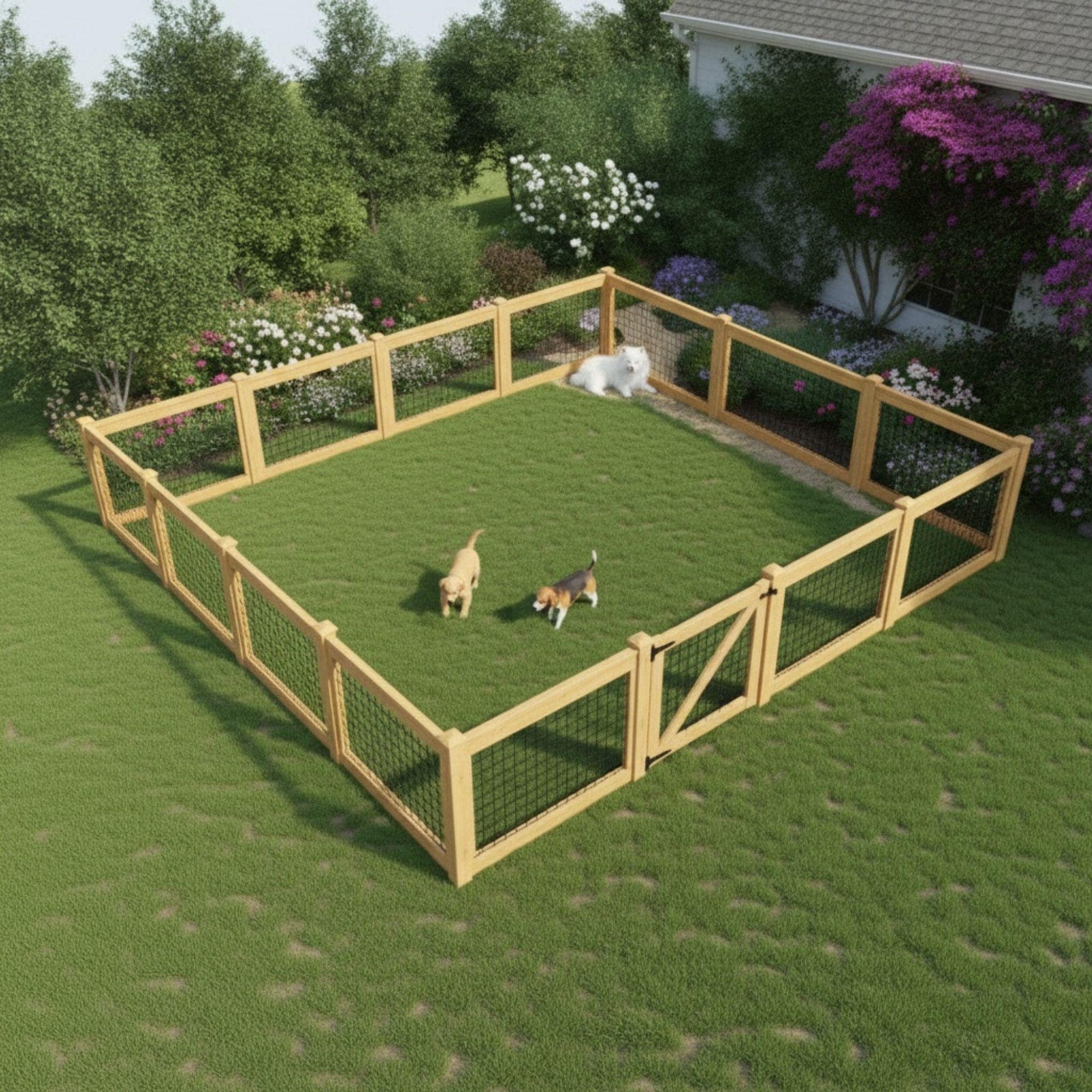 DIY Modern Wood & Metal Garden Fence Plan (PDF Download)