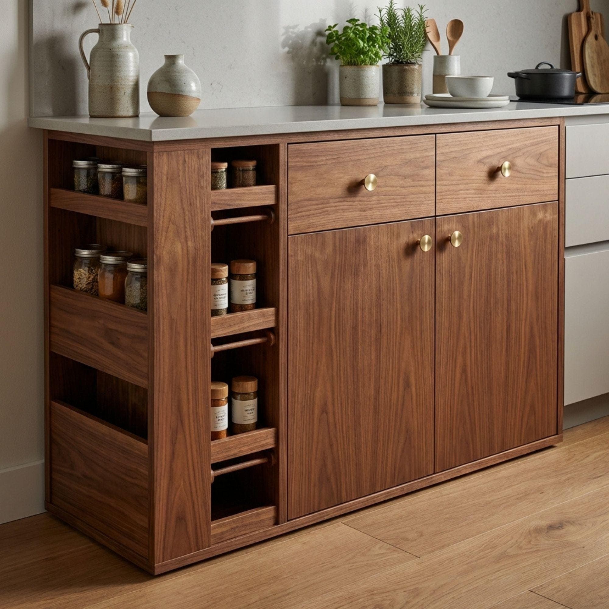 Narrow Sideboard DIY Plans | Space-Saving Buffet Cabinet Blueprint (PDF Download) 2