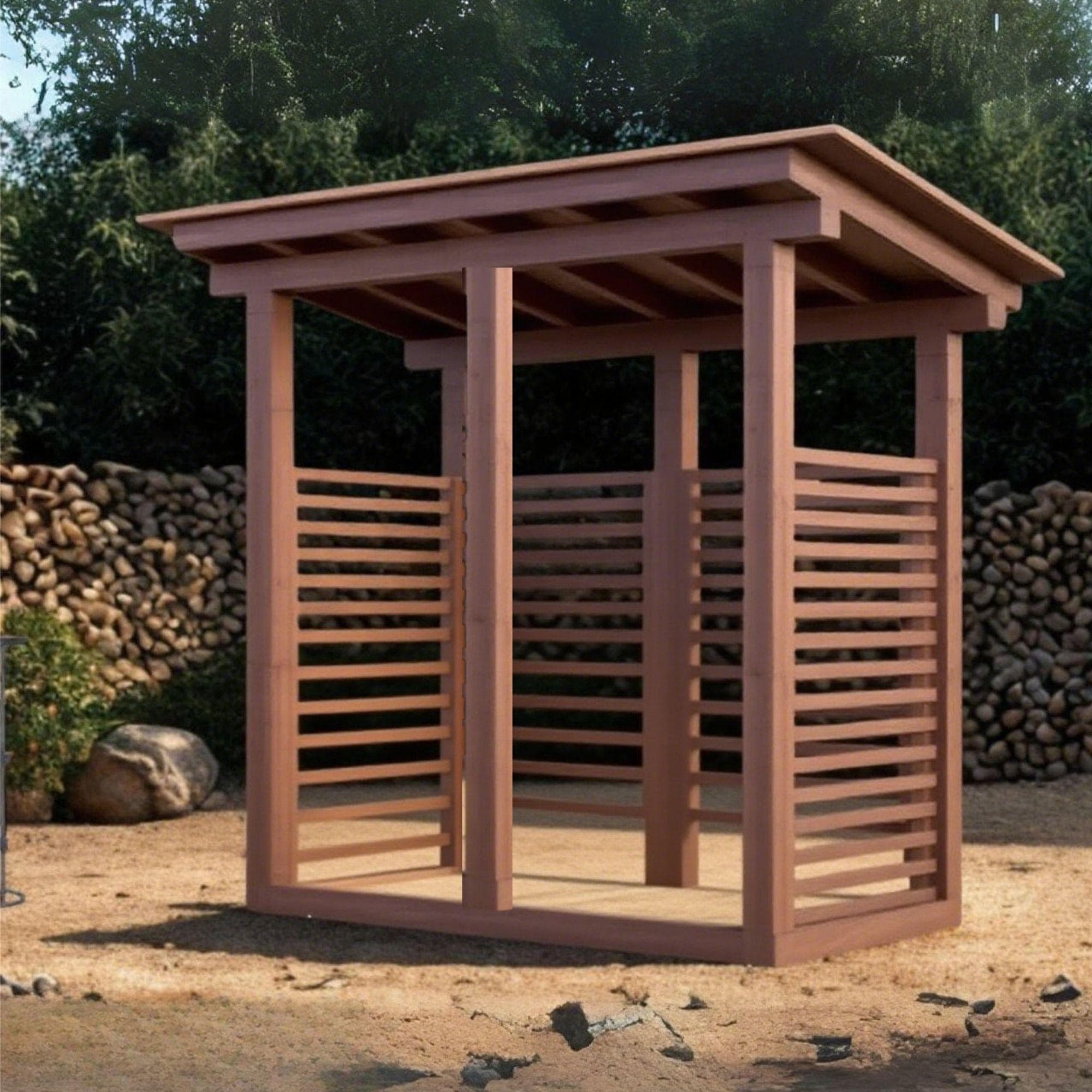 DIY Firewood Shed Plans | 2 Cord Capacity with Tool Storage (PDF Download) 1