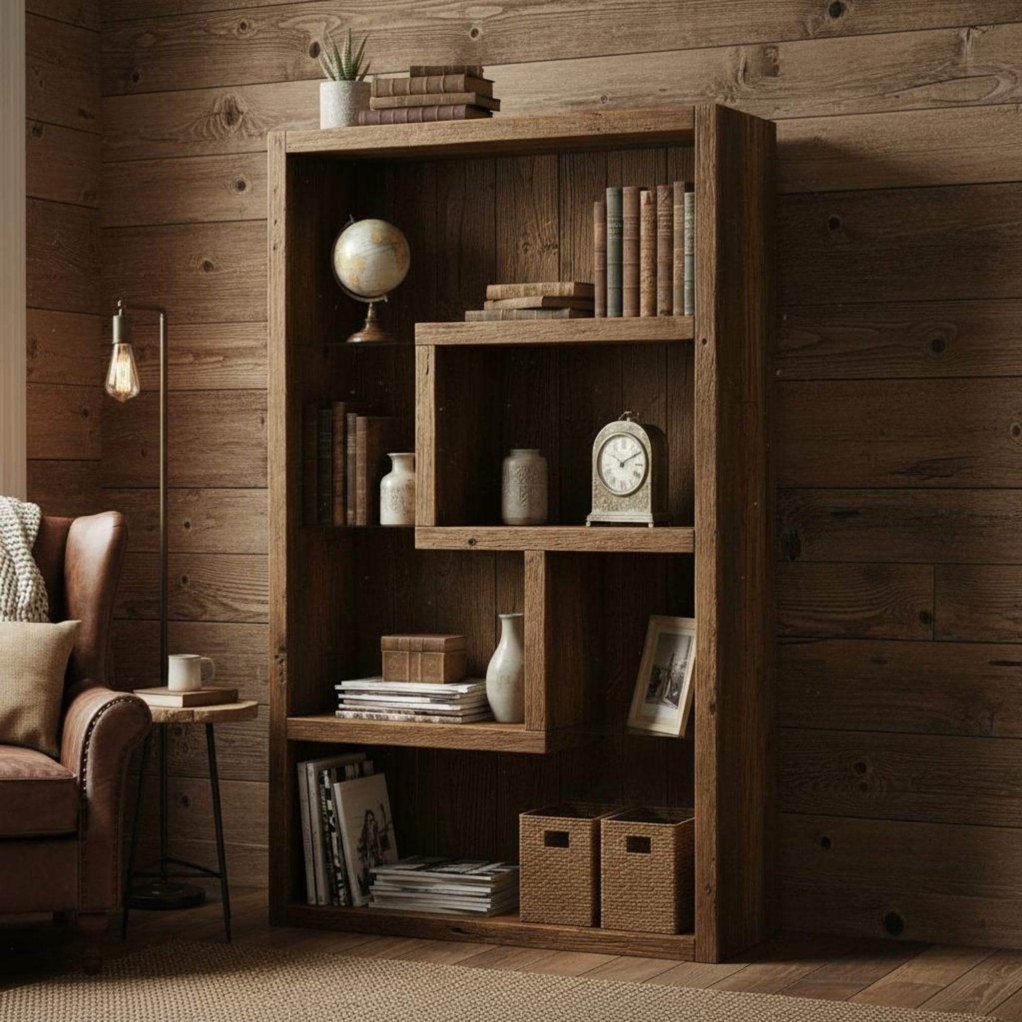 DIY Bookcase Plans PDF | Easy-to-Build Wooden Bookshelf, Wall Shelf Project | Minimalist Mid-Century Furniture 1