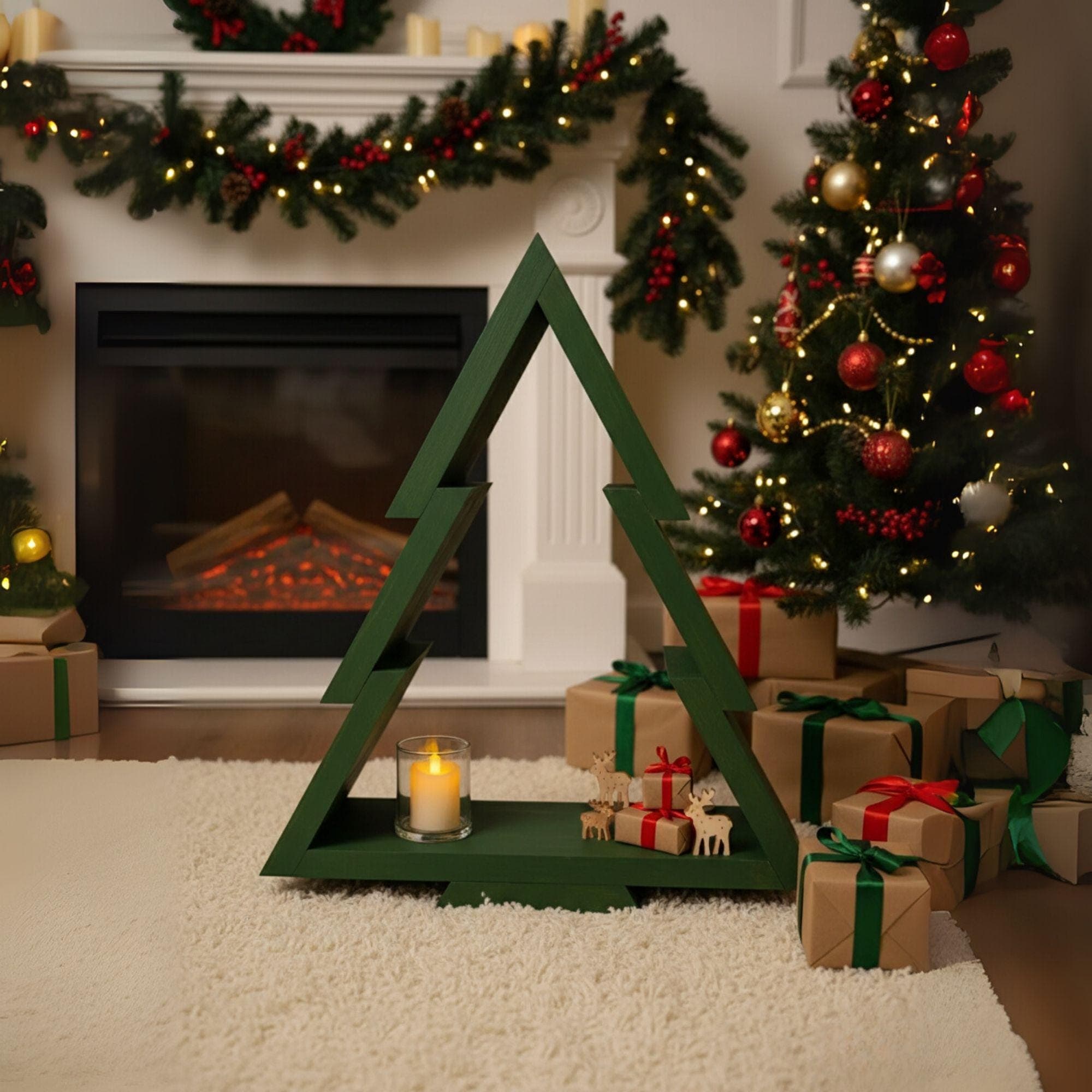 Wooden Christmas Tree Shelf Plans: Easy DIY Build (PDF Pattern) 4