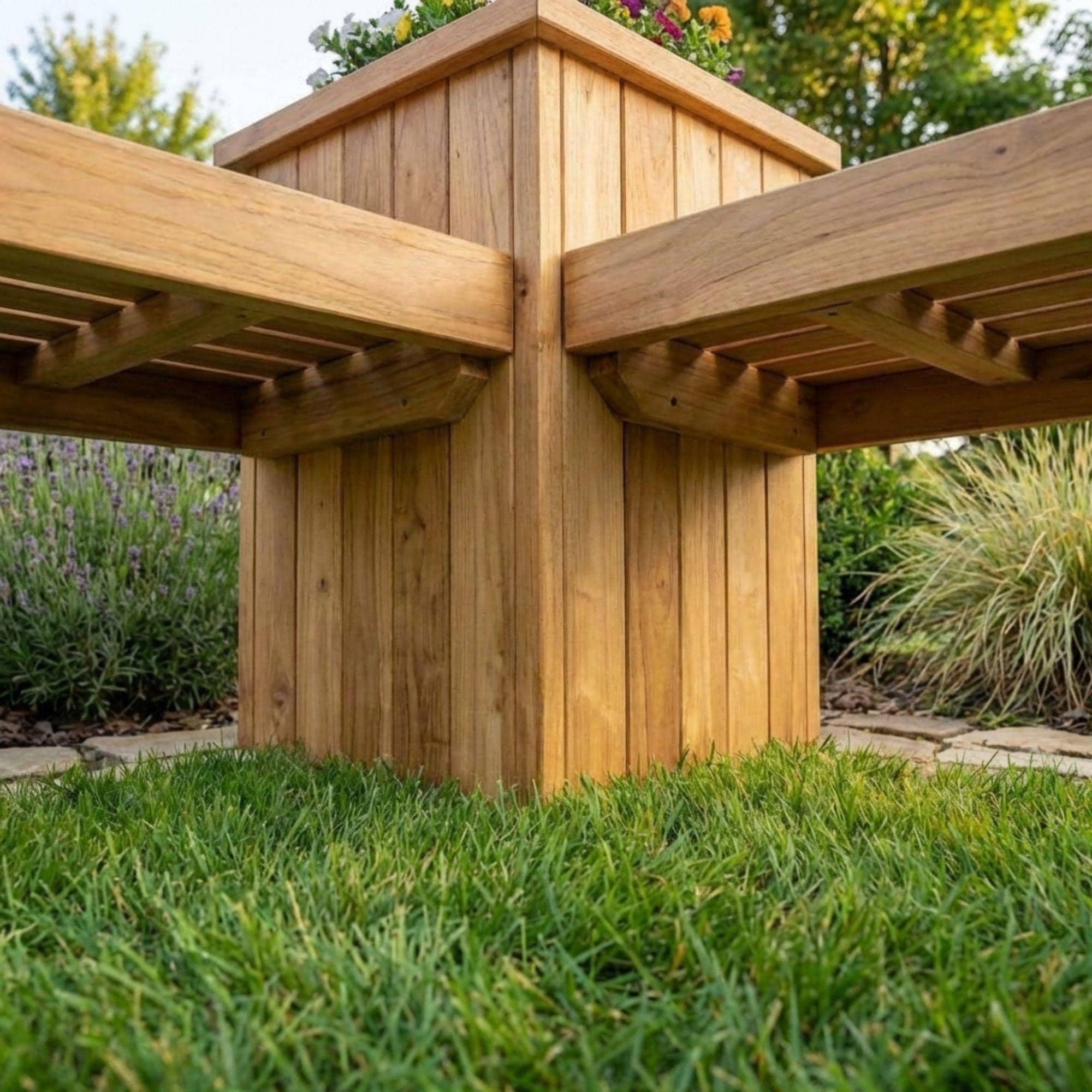 DIY Outdoor Corner Bench Plans | L Shaped Planter Bench Blueprint | Wooden Garden Seating PDF 5