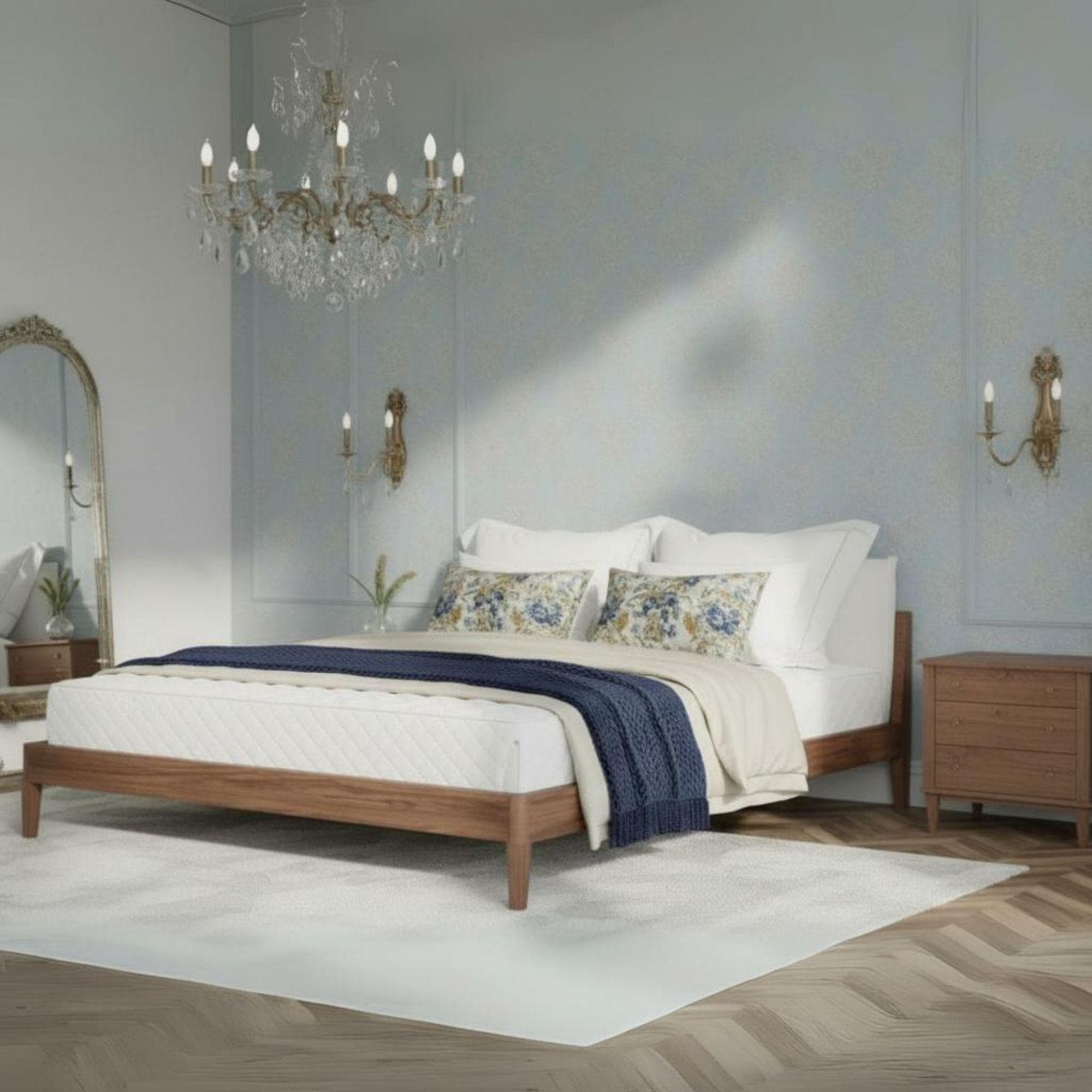 DIY Floating Bed Frame Plans | Rustic Wood, King Size (PDF Furniture) 1