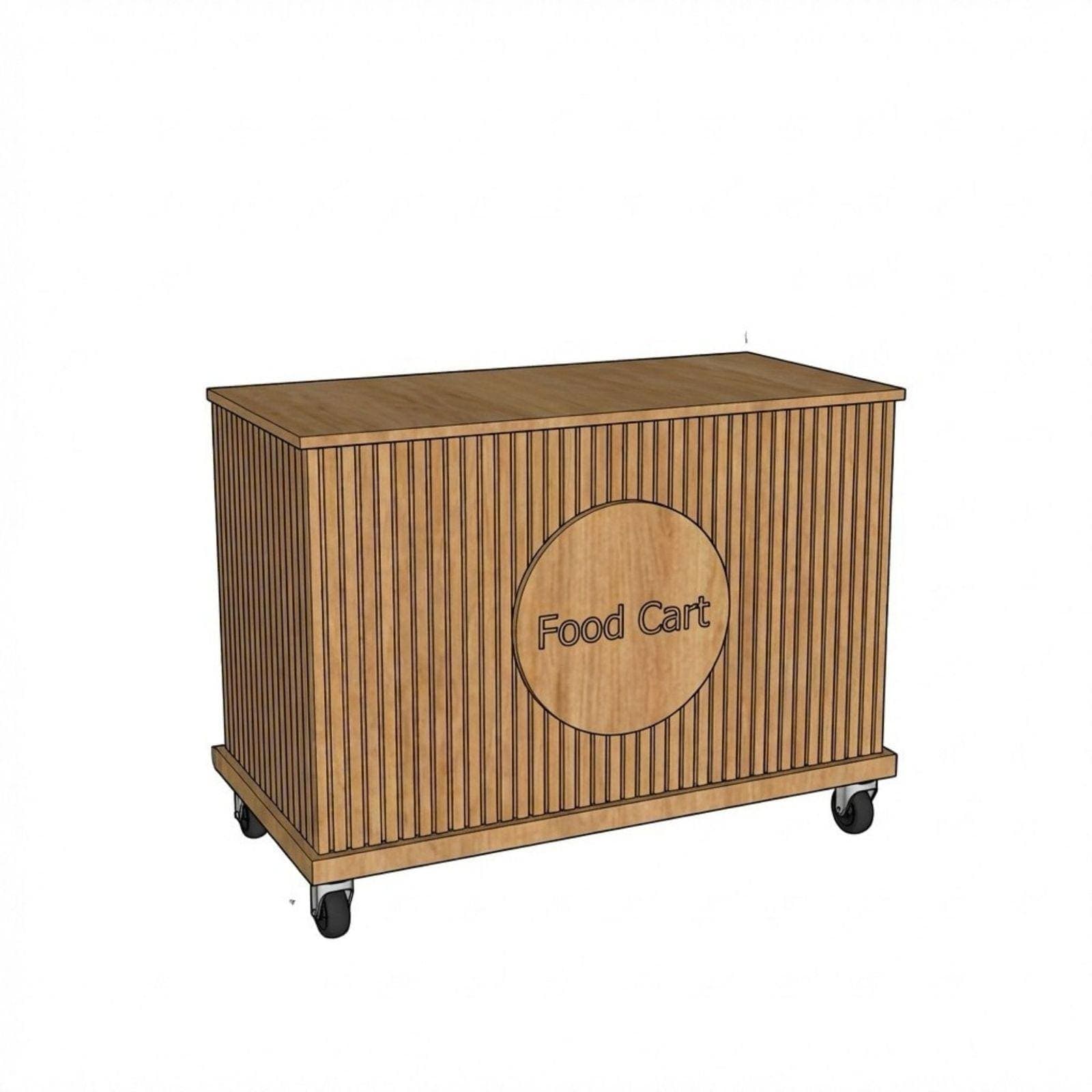 Collapsible Charcuterie Cart DIY Plans PDF | Snack Cart Blueprint | Fluted Wooden Dessert Bar | Portable Vendor Stand Woodworking Guide 3