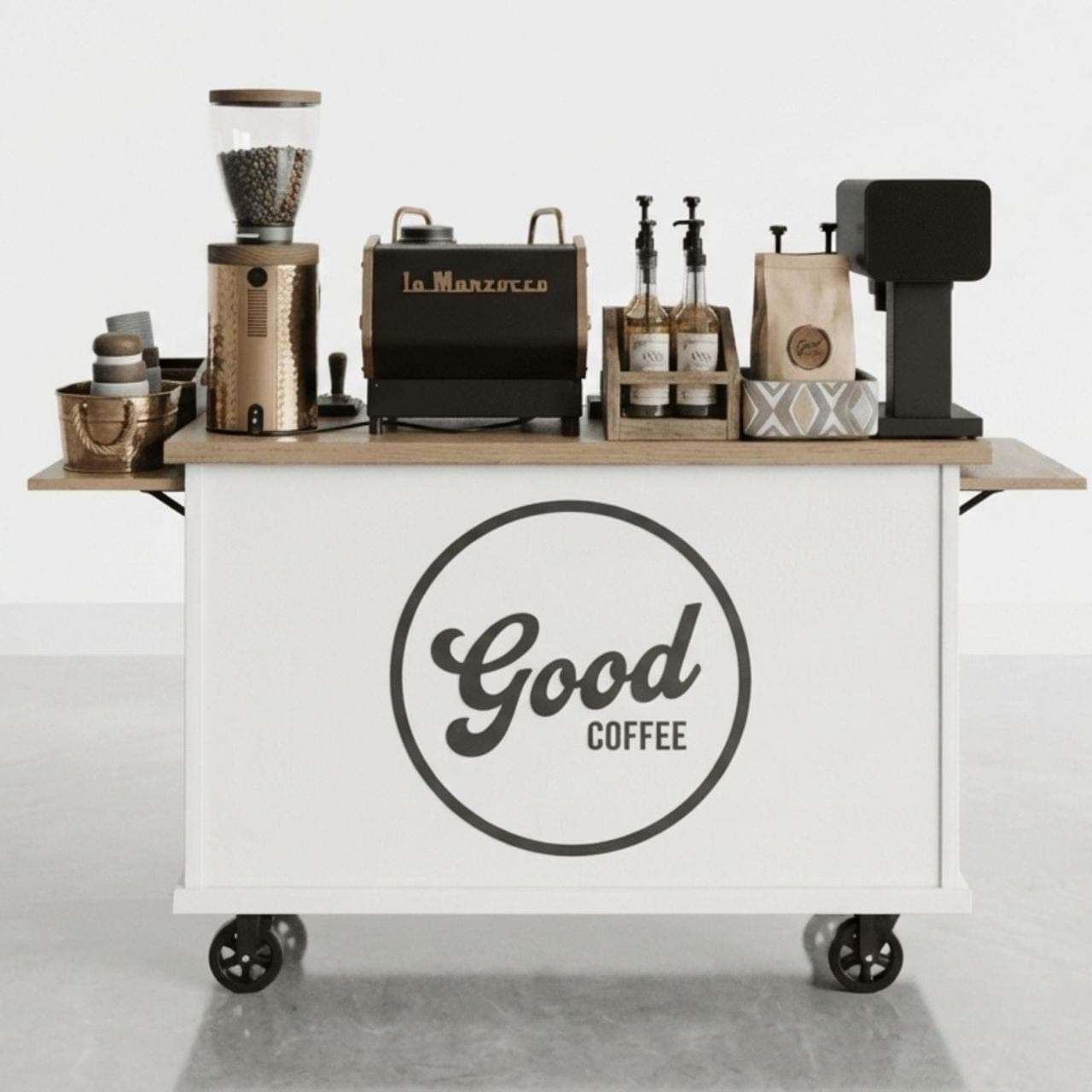 DIY Mobile Coffee Cart Plans PDF | Collapsible Bar Cart | Foldable Coffee Cart 2