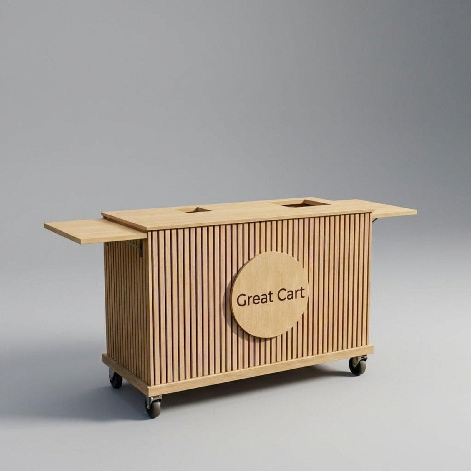 DIY Collapsible Coffee Cart Blueprint Plans PDF | Mobile Espresso Bar Blueprint | Fluted Wood Barista Stand | Portable Cafe Woodworking 8