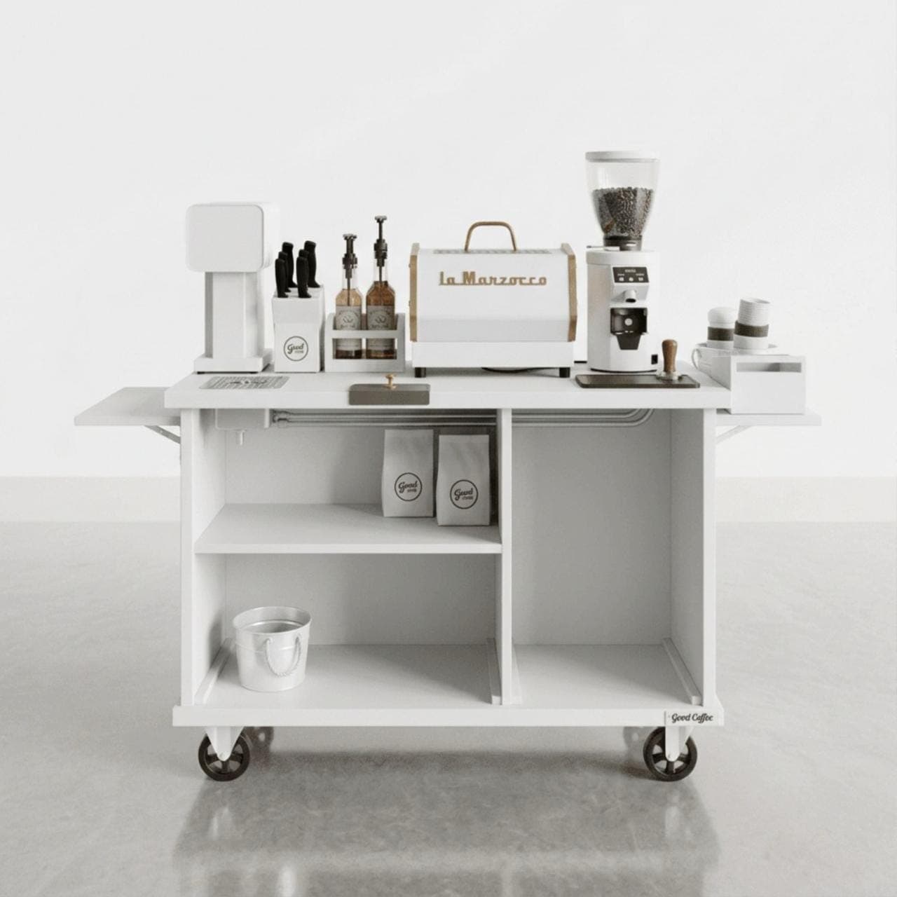 DIY Mobile Coffee Cart Plans PDF | Collapsible Bar Cart | Foldable Coffee Cart 6