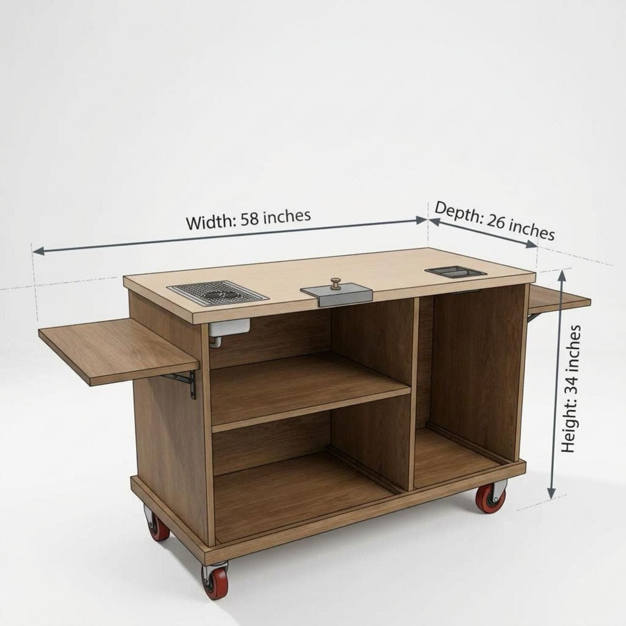 DIY Mobile Coffee Cart Plans PDF | Collapsible Bar Cart | Foldable Coffee Cart 1