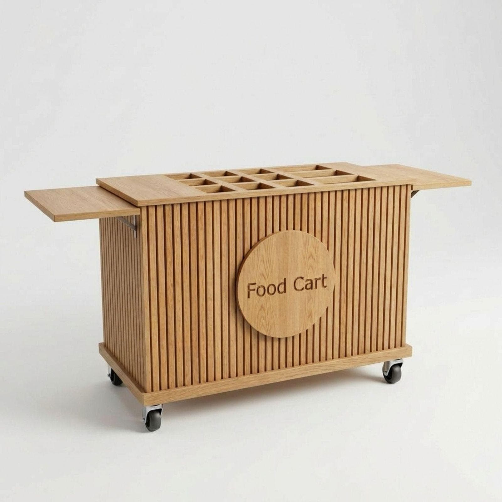 Collapsible Charcuterie Cart DIY Plans PDF | Snack Cart Blueprint | Fluted Wooden Dessert Bar | Portable Vendor Stand Woodworking Guide 6