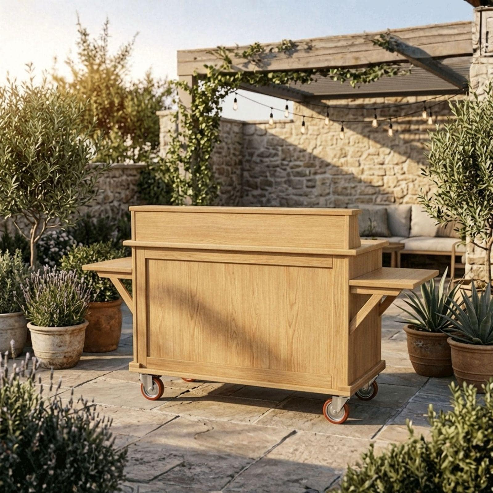 DIY Outdoor Bar Cart Plans PDF | Mobile Folding Beverage Station | Foldable Food Bar Blueprint | Portable Cocktail Stand Build Guide 4