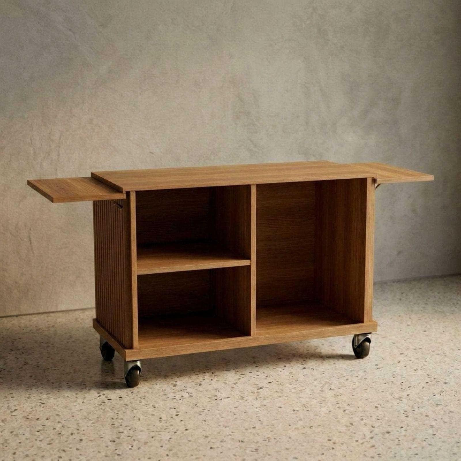 DIY Mobile Bar Cart Plans PDF | Foldable Event Bar Blueprint | Collapsible Coffee Cart | Portable Fluted Wood Bar Build Guide 7