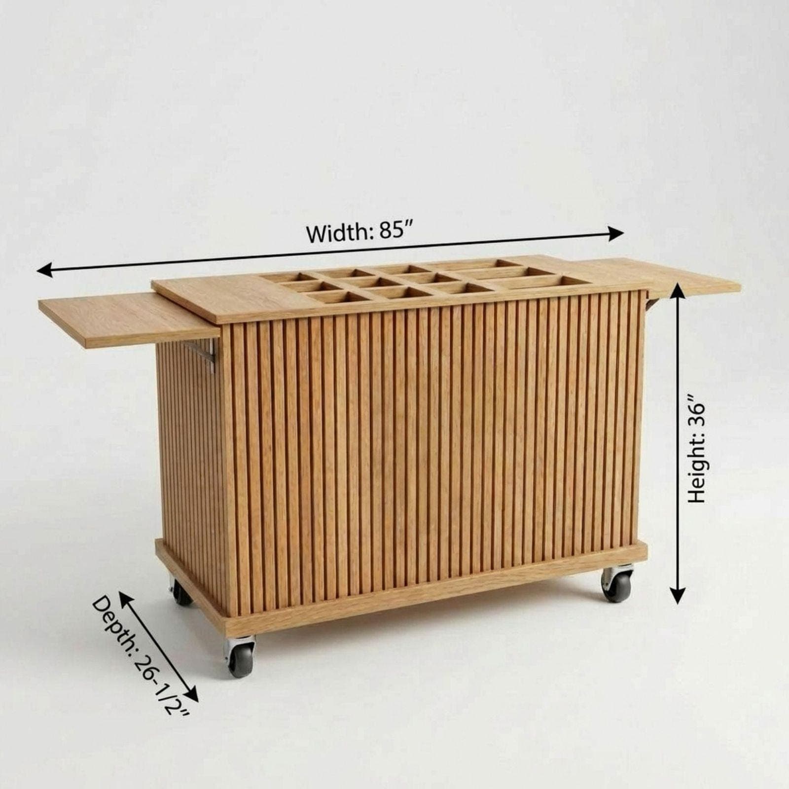 Collapsible Charcuterie Cart DIY Plans PDF | Snack Cart Blueprint | Fluted Wooden Dessert Bar | Portable Vendor Stand Woodworking Guide 1