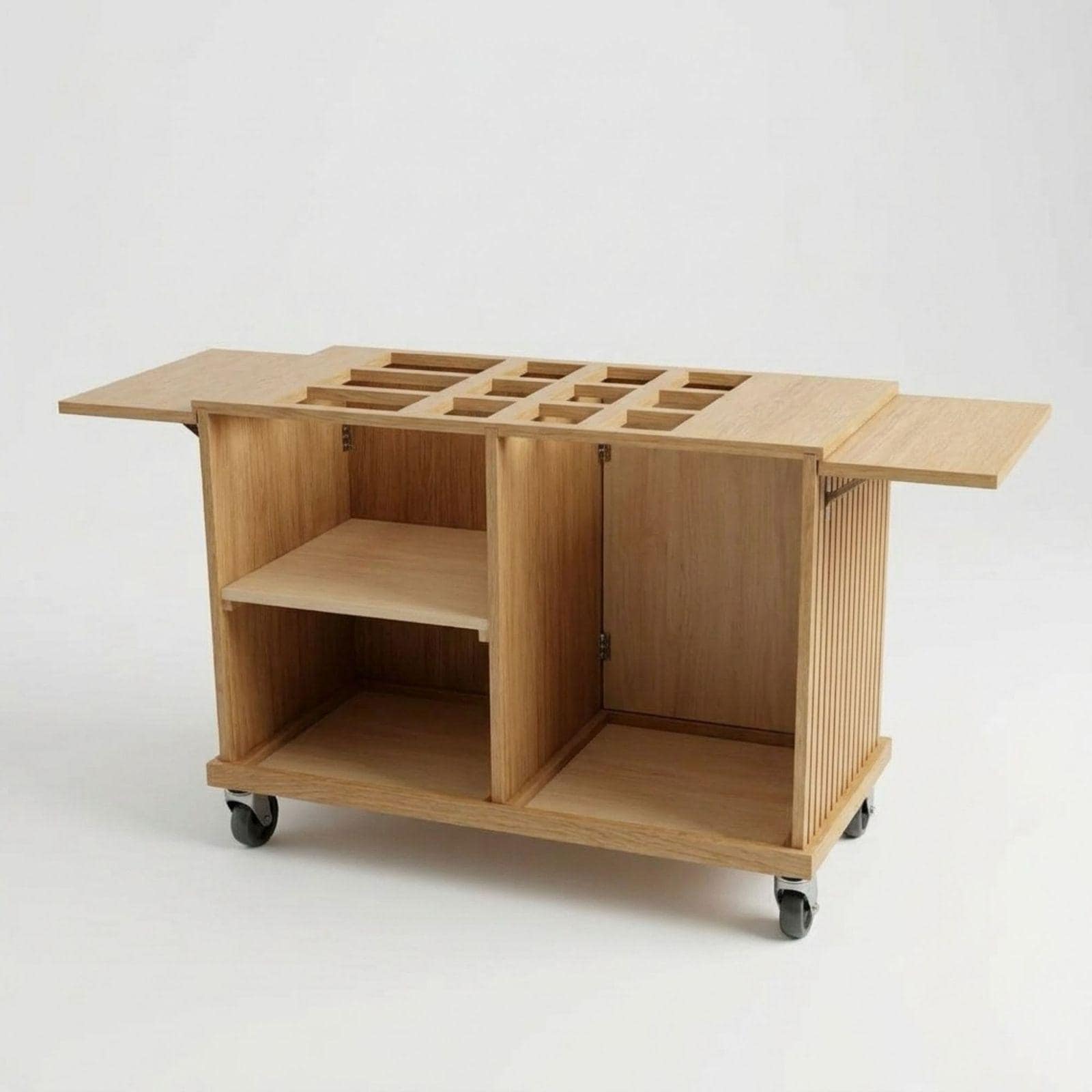 Collapsible Charcuterie Cart DIY Plans PDF | Snack Cart Blueprint | Fluted Wooden Dessert Bar | Portable Vendor Stand Woodworking Guide 4