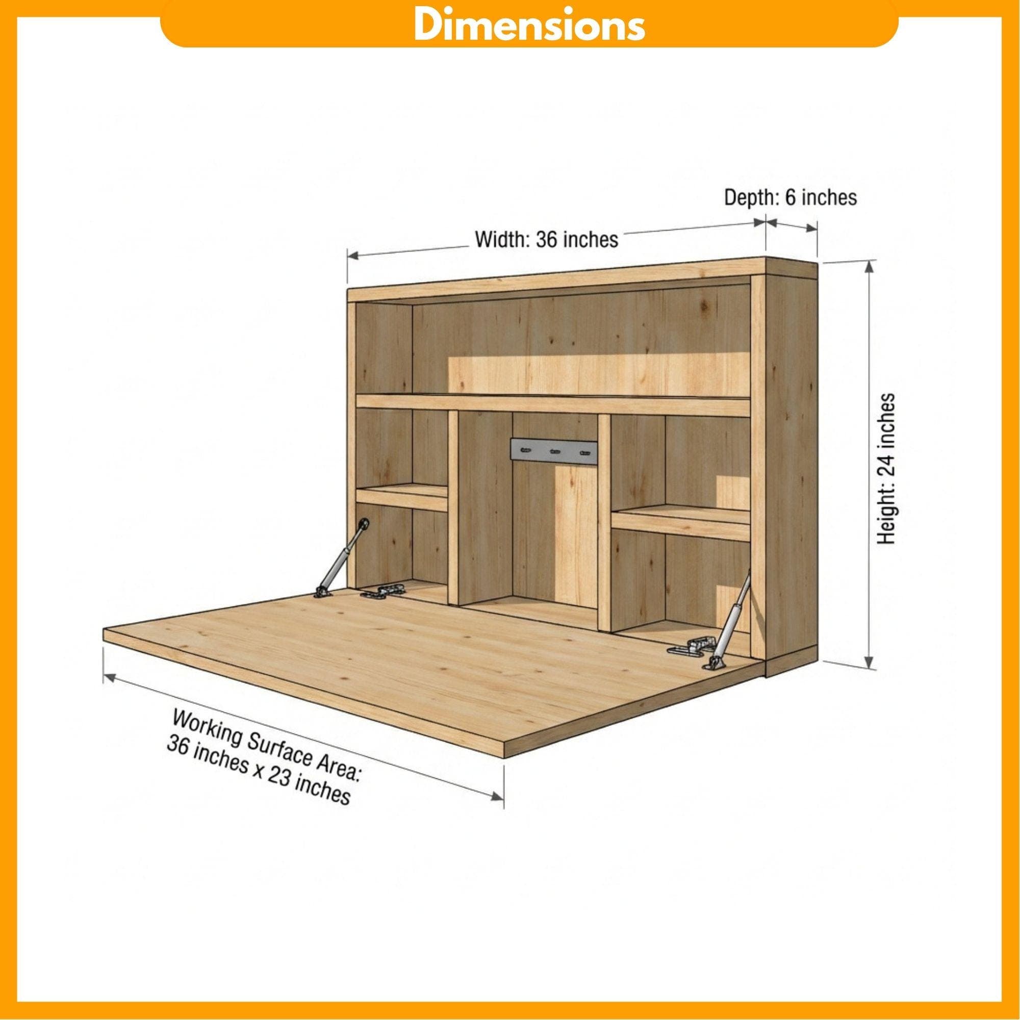 Wall Mounted Folding Workbench Plans | Space Saving DIY (PDF Plan) 1