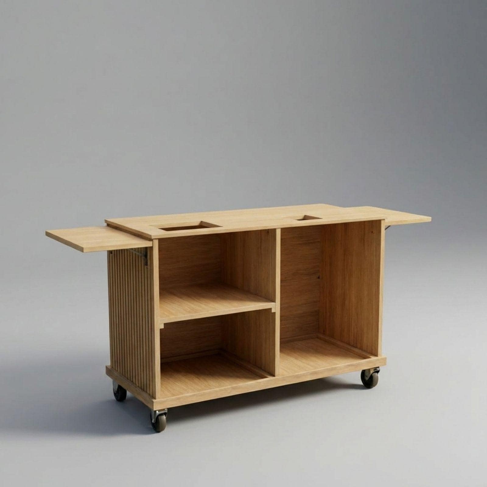 DIY Collapsible Coffee Cart Blueprint Plans PDF | Mobile Espresso Bar Blueprint | Fluted Wood Barista Stand | Portable Cafe Woodworking 5