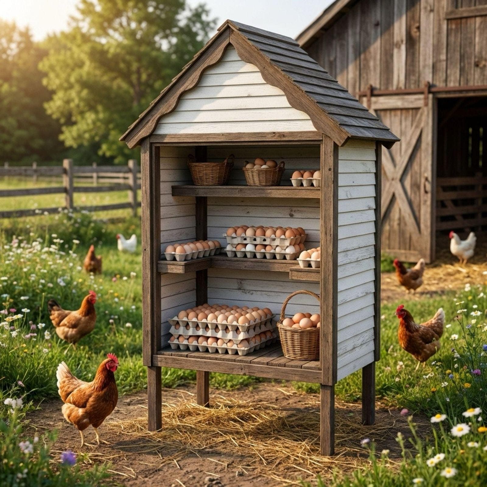 DIY Farmstand Plans Guide Tutorial PDF | Driveway Roadside Veggie Flower Honey Soap Eggs Bakery Market Stand Cart - Instant Download 7