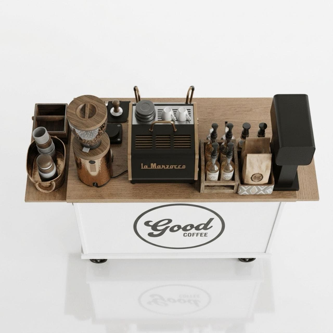 DIY Mobile Coffee Cart Plans PDF | Collapsible Bar Cart | Foldable Coffee Cart 8