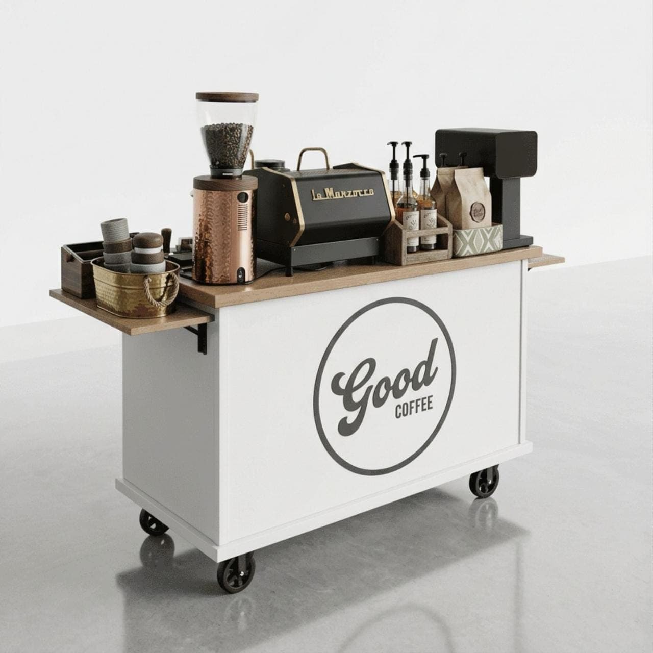DIY Mobile Coffee Cart Plans PDF | Collapsible Bar Cart | Foldable Coffee Cart