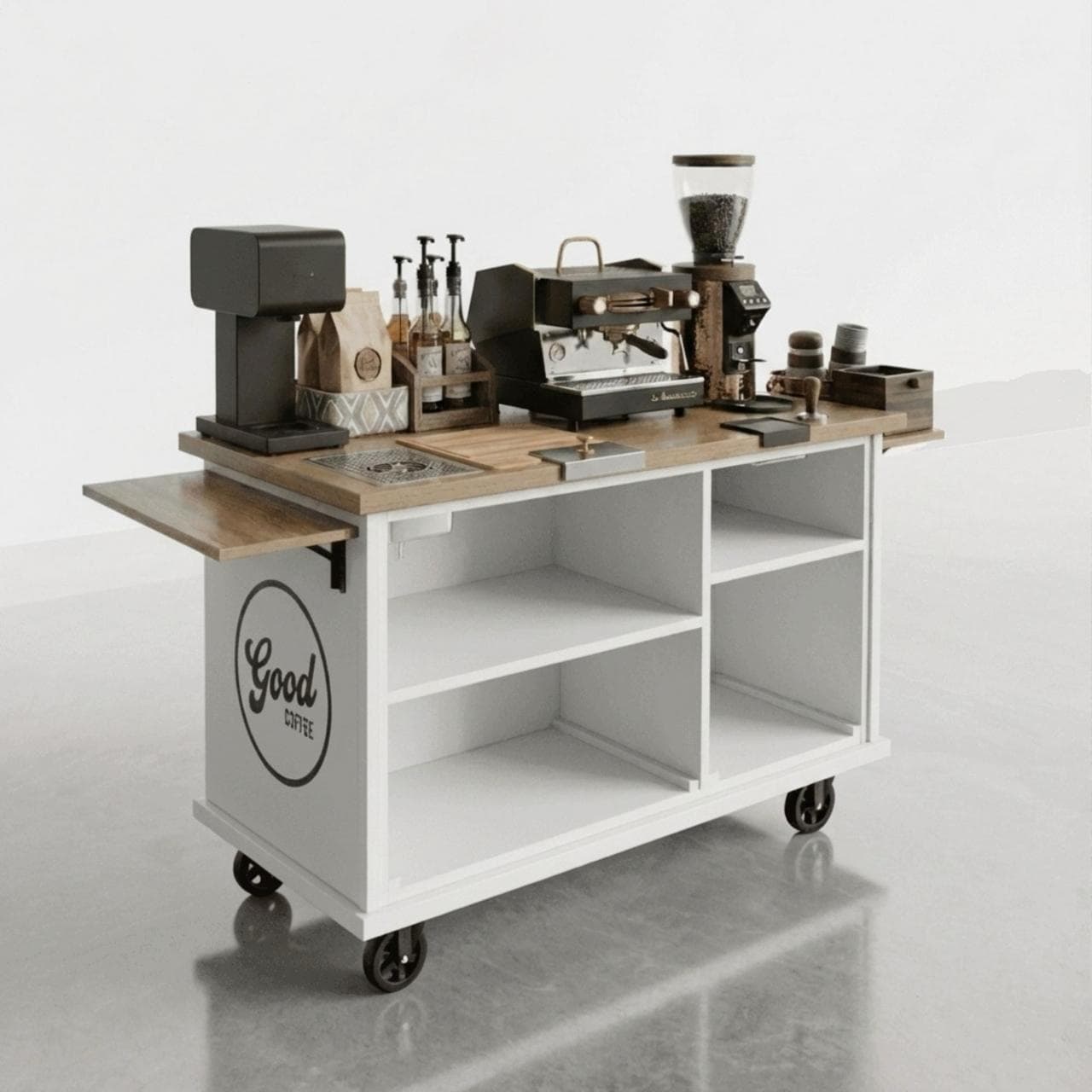 DIY Mobile Coffee Cart Plans PDF | Collapsible Bar Cart | Foldable Coffee Cart 7