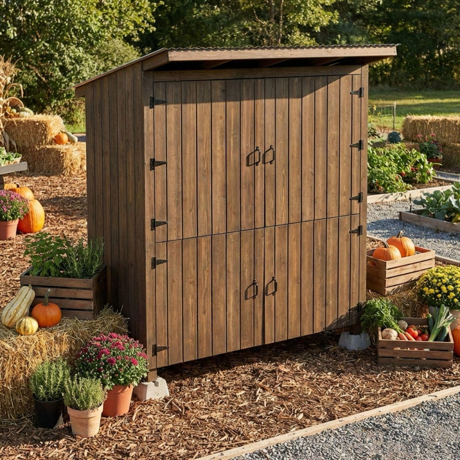 DIY Roadside Farmstand Plans PDF | Secure 4-Door Market Stall Blueprint | Sourdough & Egg Stand Build Guide | Vegetable Display Woodworking 3