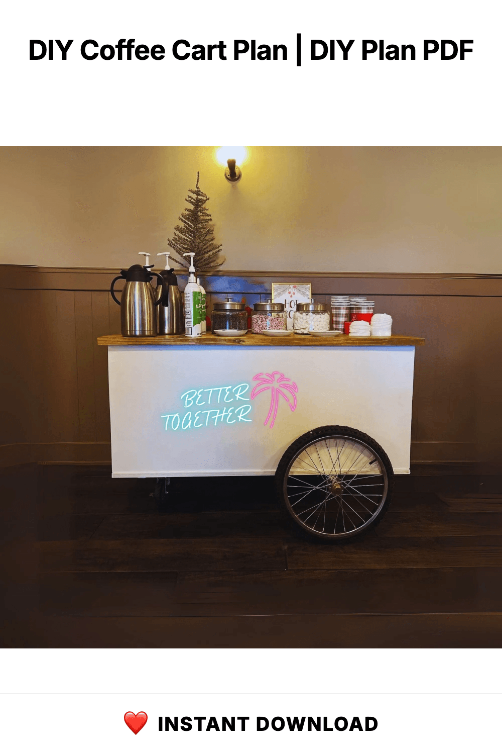 DIY Coffee Cart Plan | Versatile Bar, Charcuterie, Vendor Serving Station