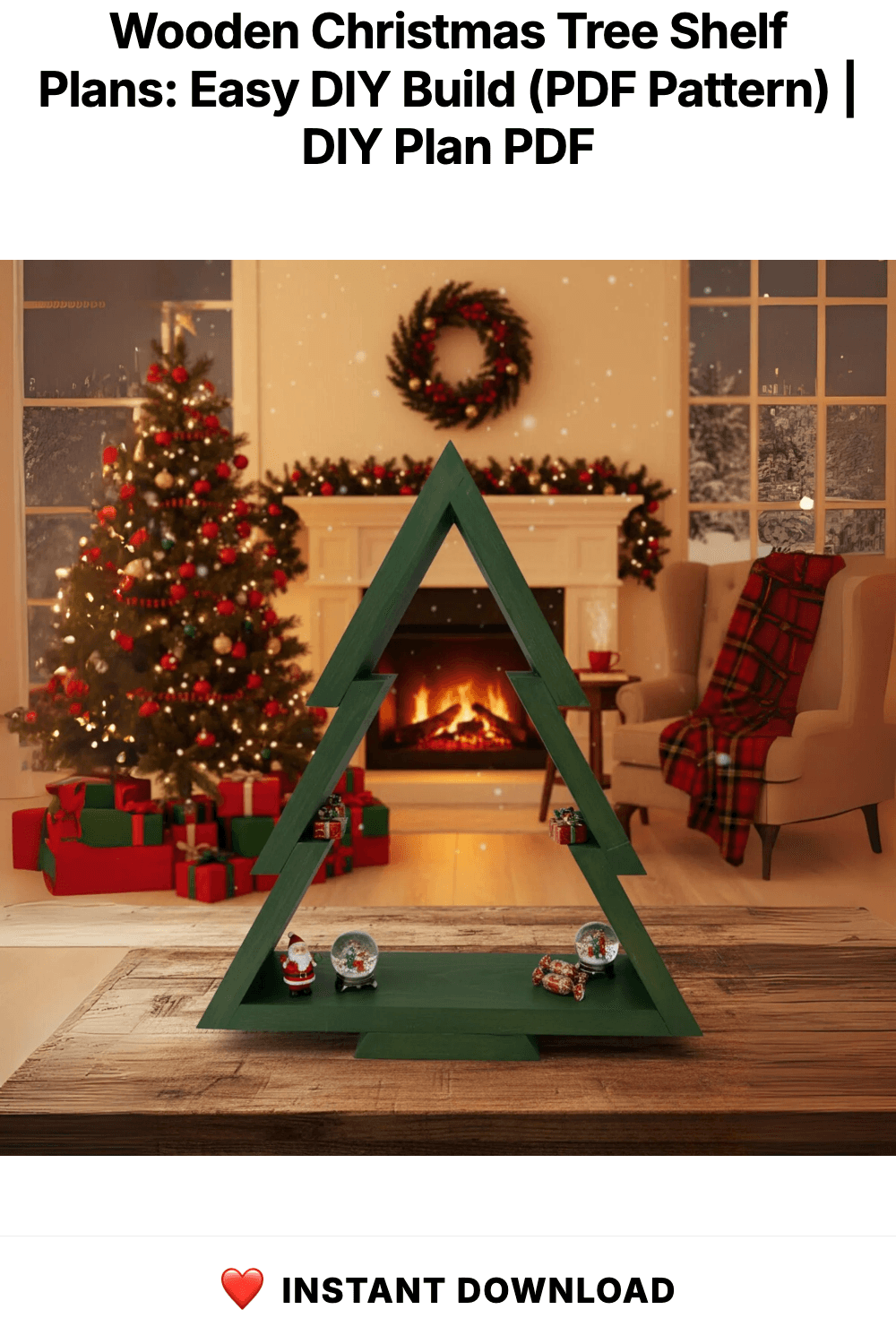 Wooden Christmas Tree Shelf Plans: Easy DIY Build (PDF Pattern)