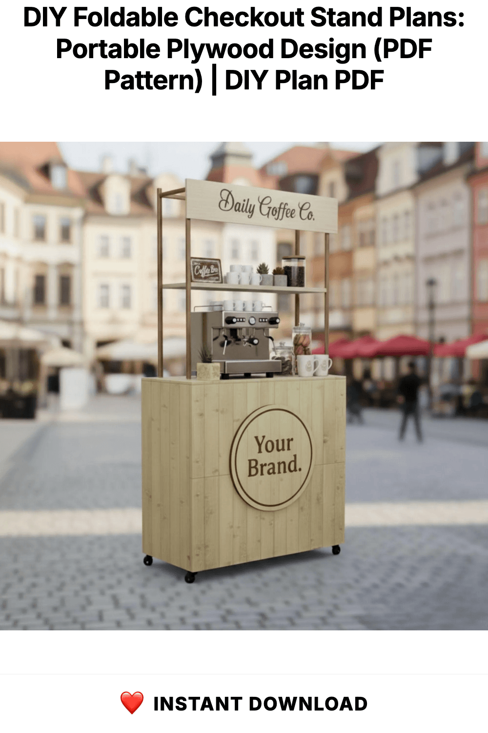 DIY Foldable Checkout Stand Plans: Portable Plywood Design (PDF Pattern)