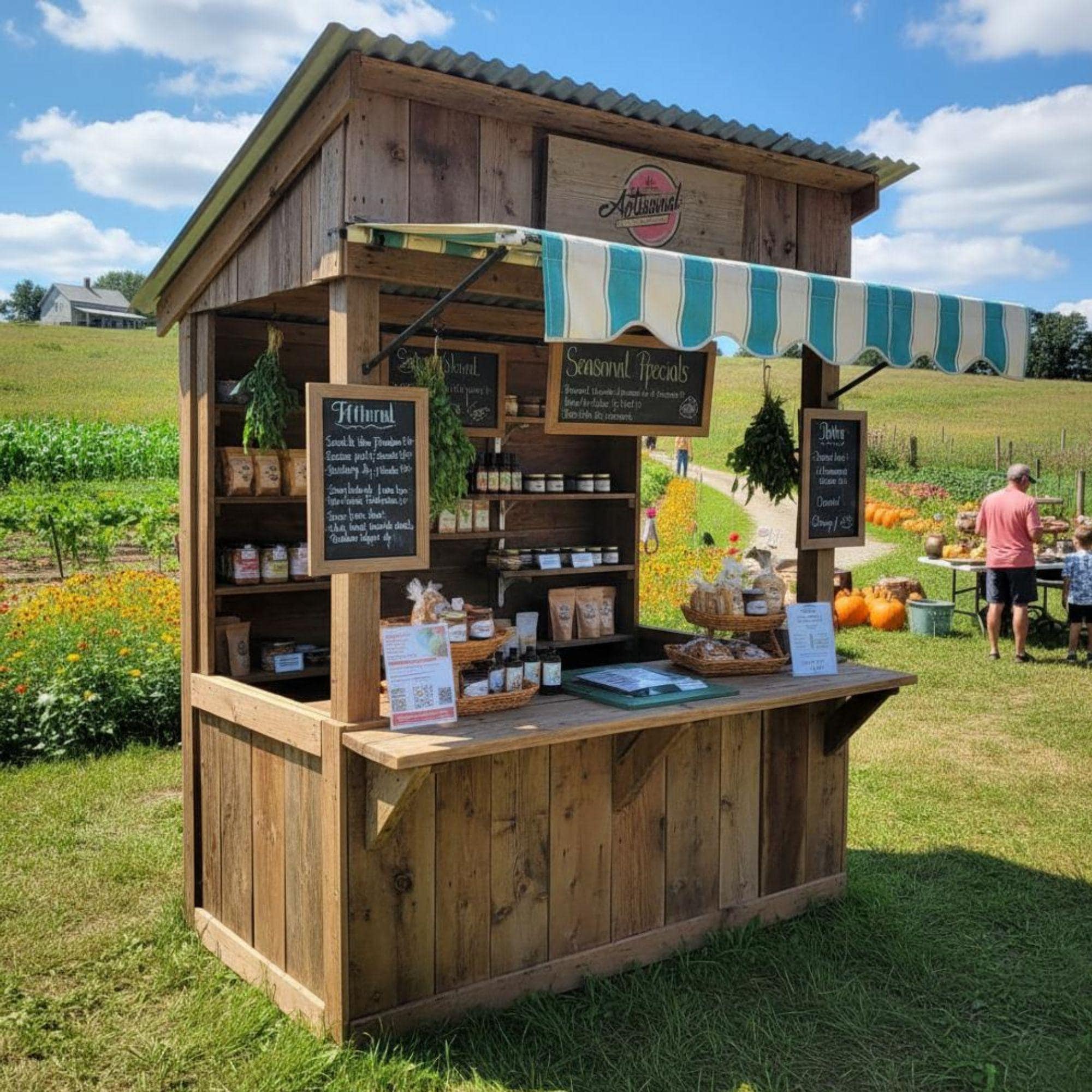 Farm Stand DIY Plans | Roadside Plant, Flower, Fruit Stand | Portable Egg, Vegetable Cart | Bakery, Sourdough Display | Farmer's Market