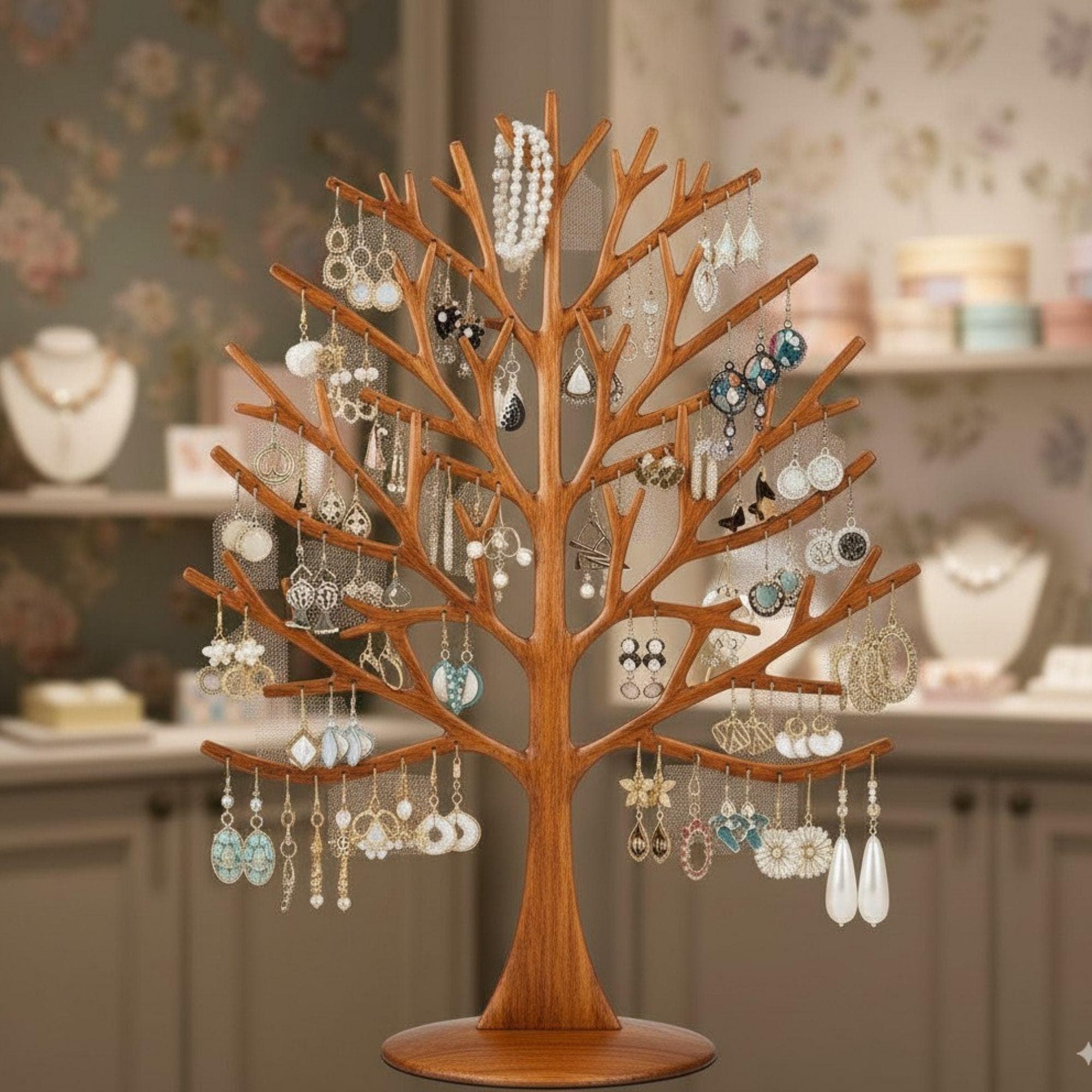 DIY Earring Holder | Easy DIY Jewelry Organizer for Earrings | Wood Earring Display with Holes | Earring Holder Stand