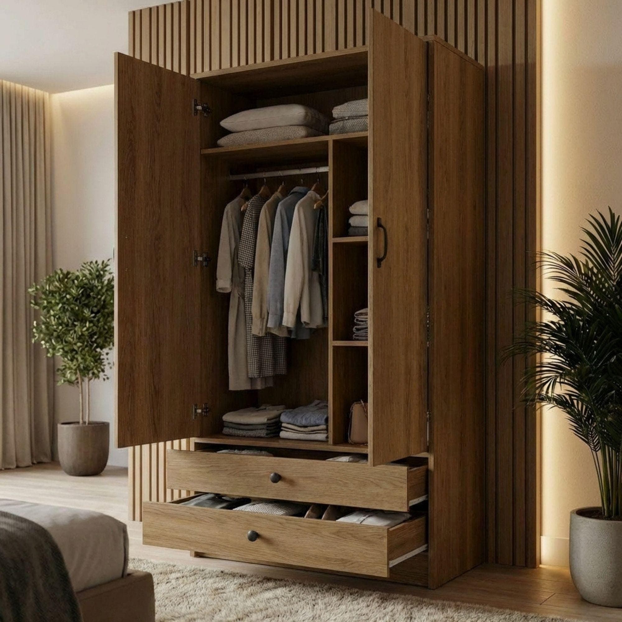 DIY Wardrobe Plan | Closet Storage Cabinet Blueprint | Wooden Tall Dresser Plans PDF