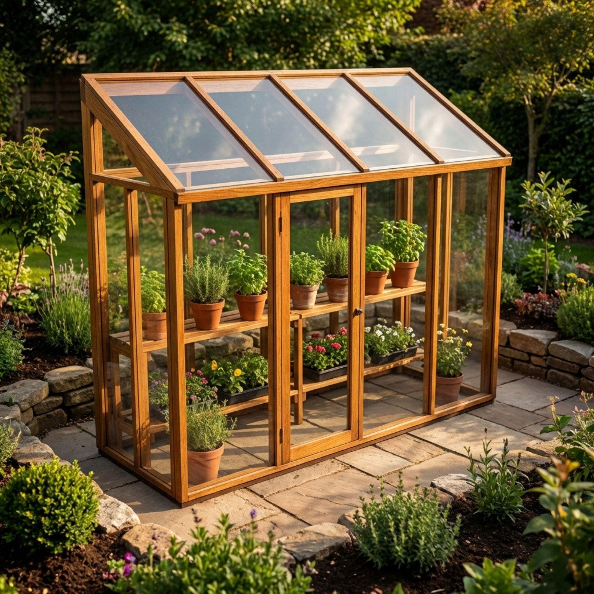 Wooden Mini Greenhouse Build Plans, Balcony Garden Cold Frame (Digital Download)