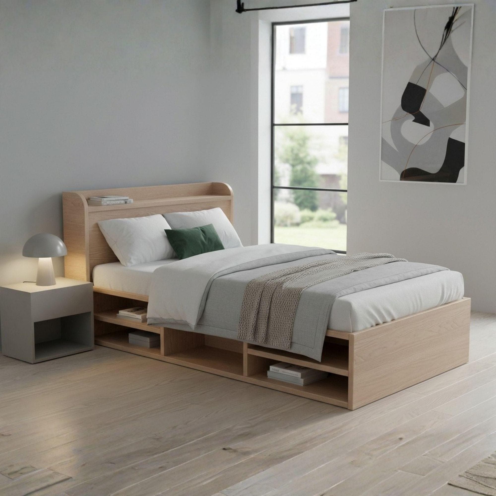 Single Bed Storage Plans | Minimalist Platform Woodworking (Digital Download)