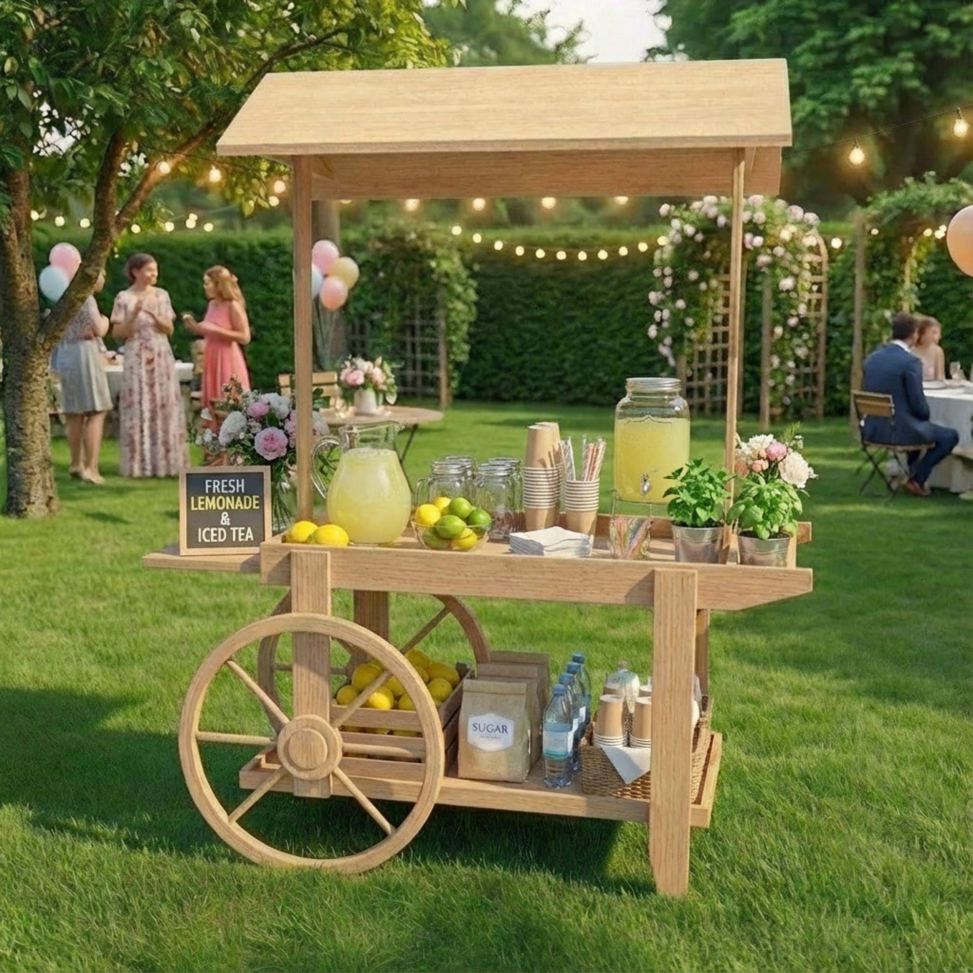 Wooden Market Cart DIY Plans | Collapsible Vendor Stall Blueprint (PDF Download)