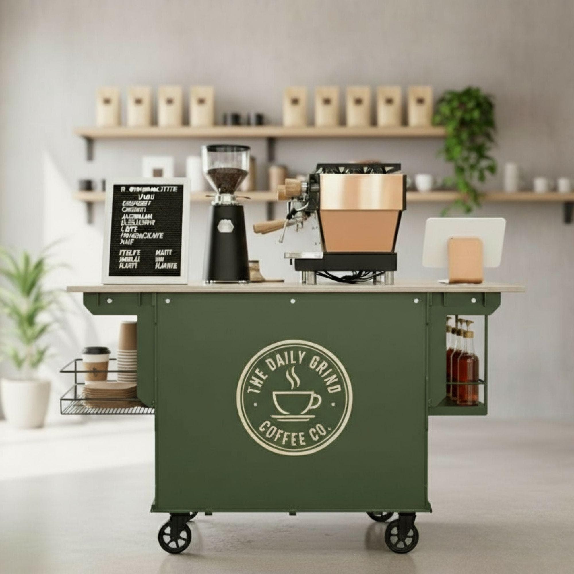 DIY Collapsible Coffee Cart Plans: Mobile Bar Blueprint (PDF Pattern)