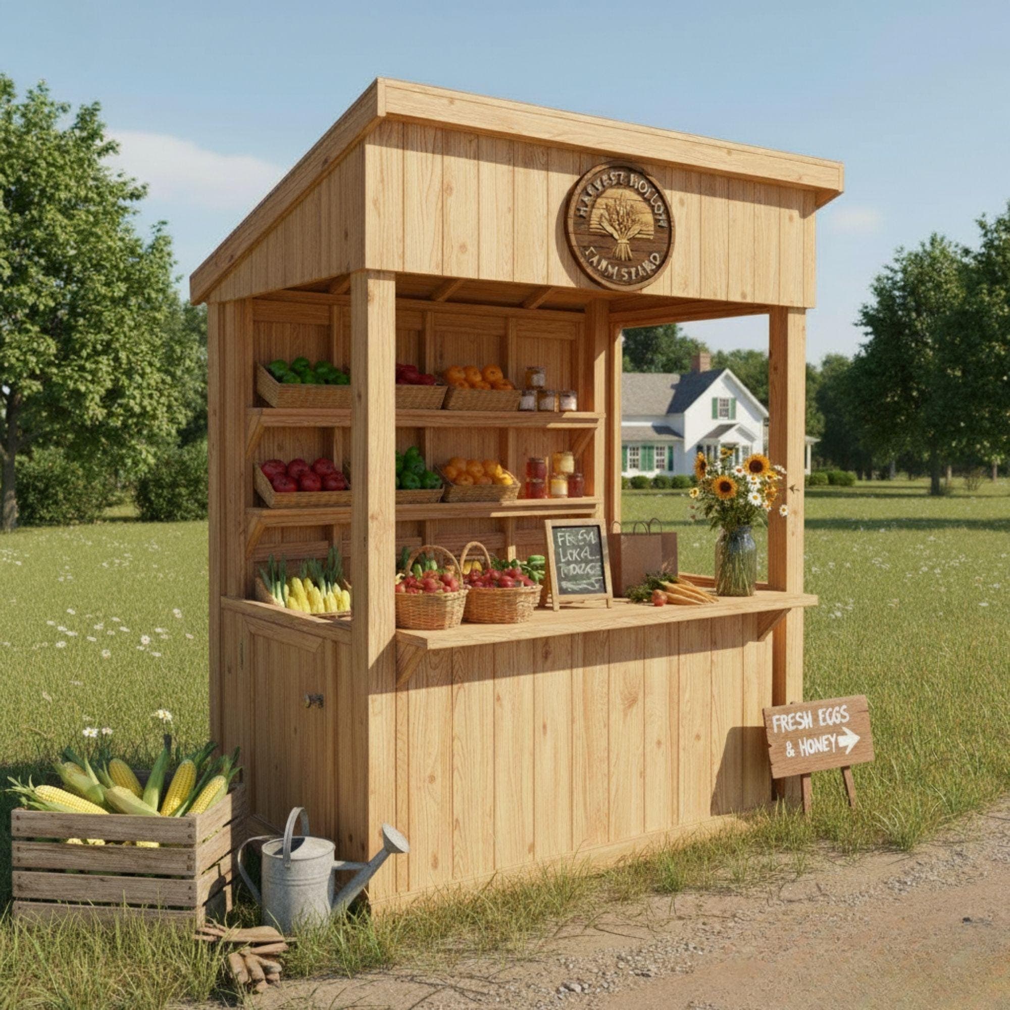 DIY Mobile Farmstand Plans | Rolling Garden Cart Blueprints (PDF)