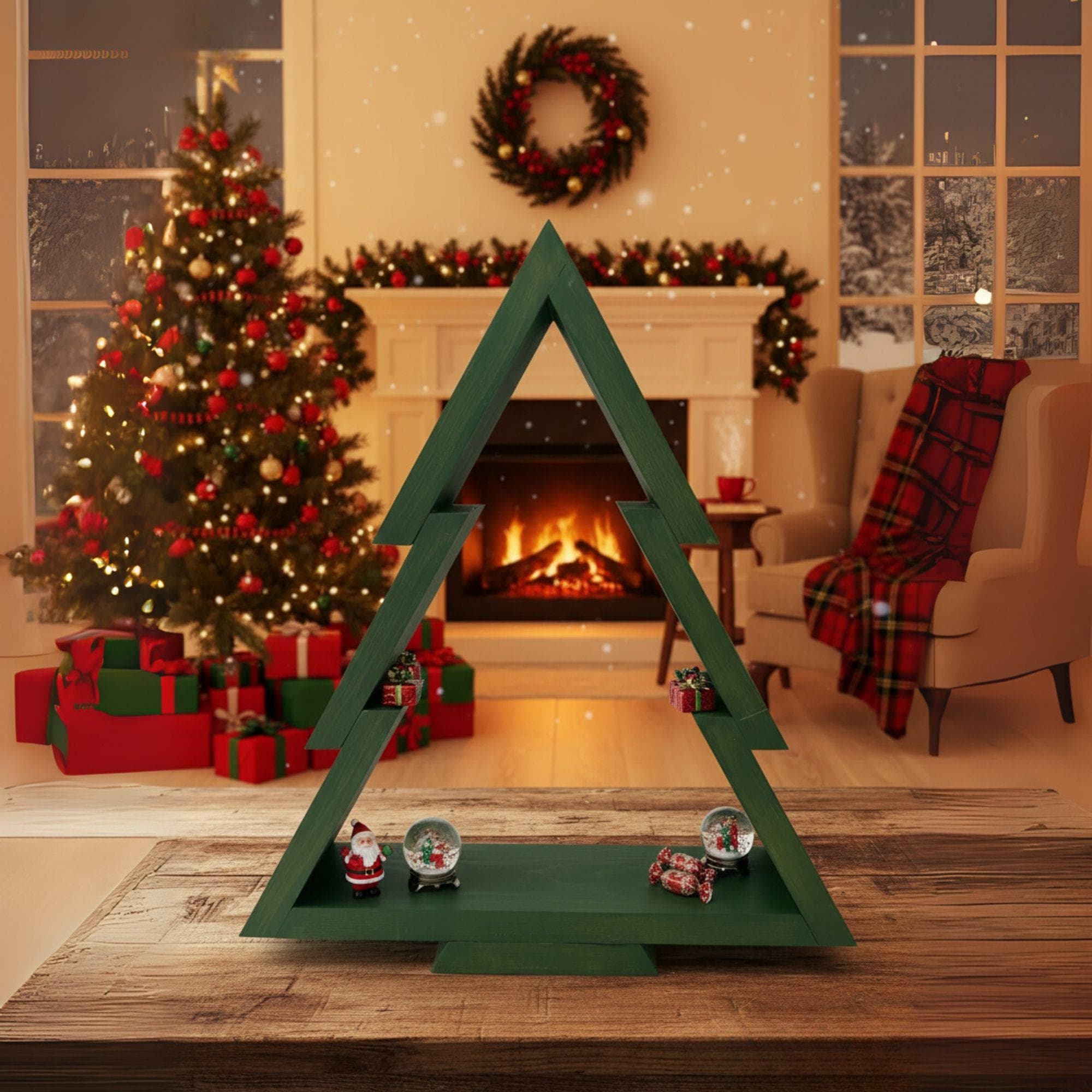 Wooden Christmas Tree Shelf Plans: Easy DIY Build (PDF Pattern)