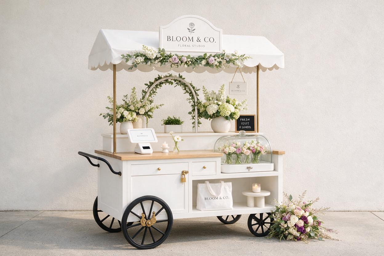 The Floral Studio Flower & Bloom Cart - Handcrafted Commercial Cart for Sale