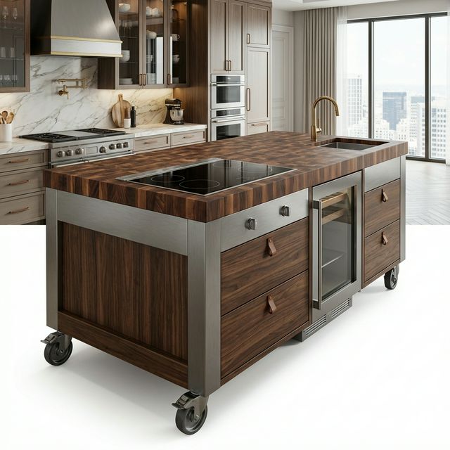 Professional Chef Kitchen Island